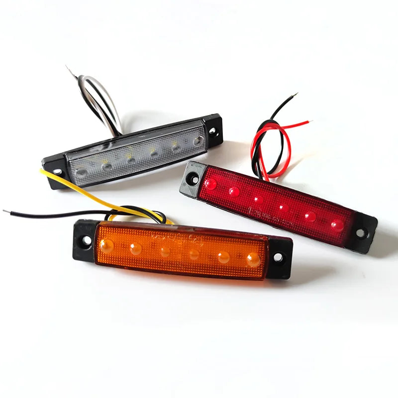10PCS 12V 24V Led Side Marker Indicator Car Lights Front Rear for Trucks Cab RV Trailer Amber/Red/White/Green/Blue