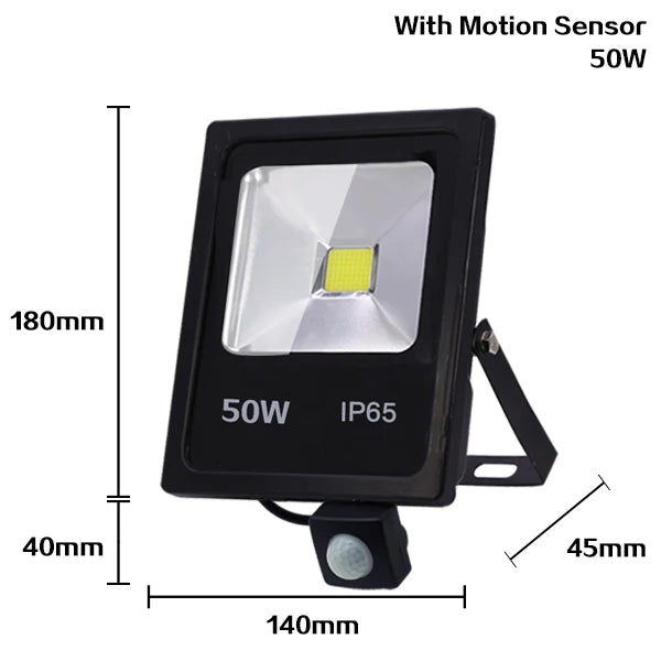 Motion Sensor LED Flood Light 50W 30W 10W AC 220V Waterproof IP65 Reflector Floodlight Lamp foco Led Exterior Spot Outdoor Light