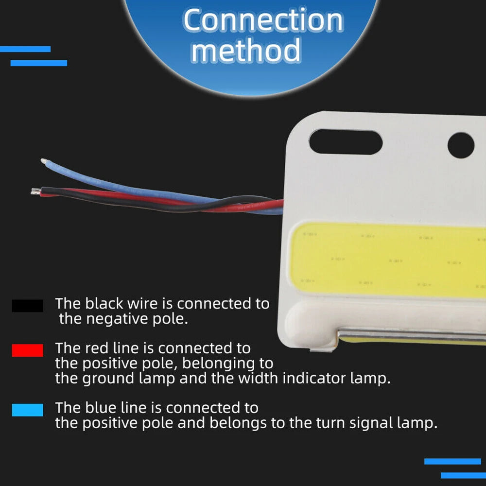 Auto Car COB Truck Sidelight 24V LED Lamp For Truck Turning Side Lights Signal Decoration Lamp DC24V Bulb For Car Lighting