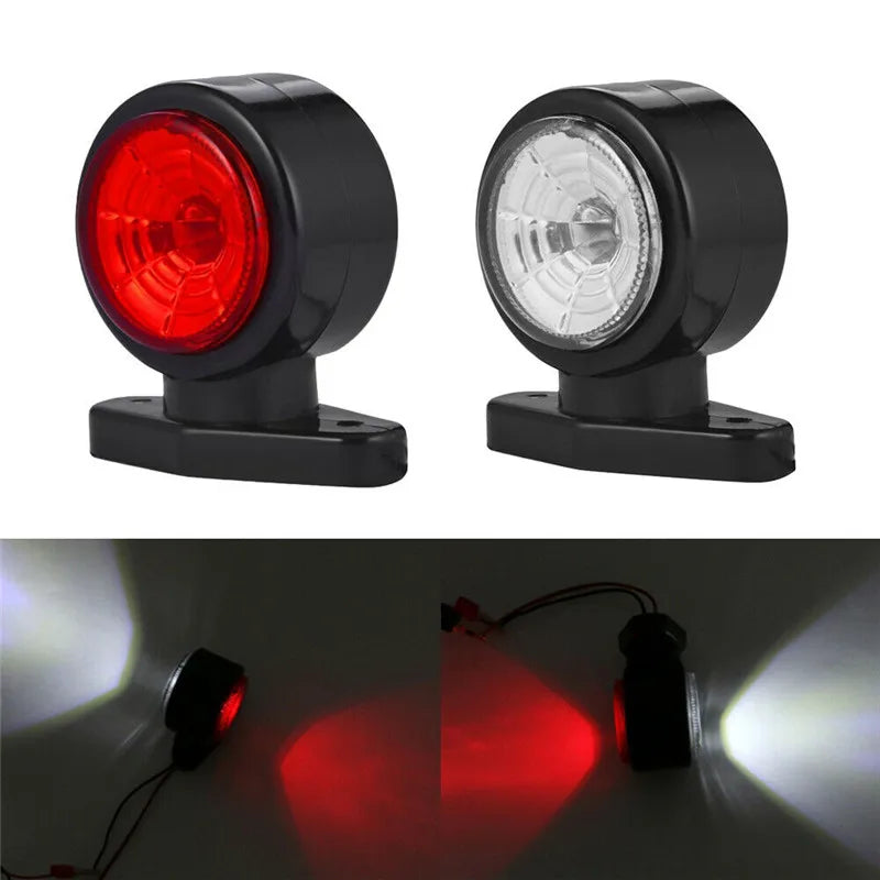 2PCS 24v Truck Marker Lamp Outline Marker 12V Truck Side Marker Lights Trailer Lighting Side Marker Light Truck LED For Side