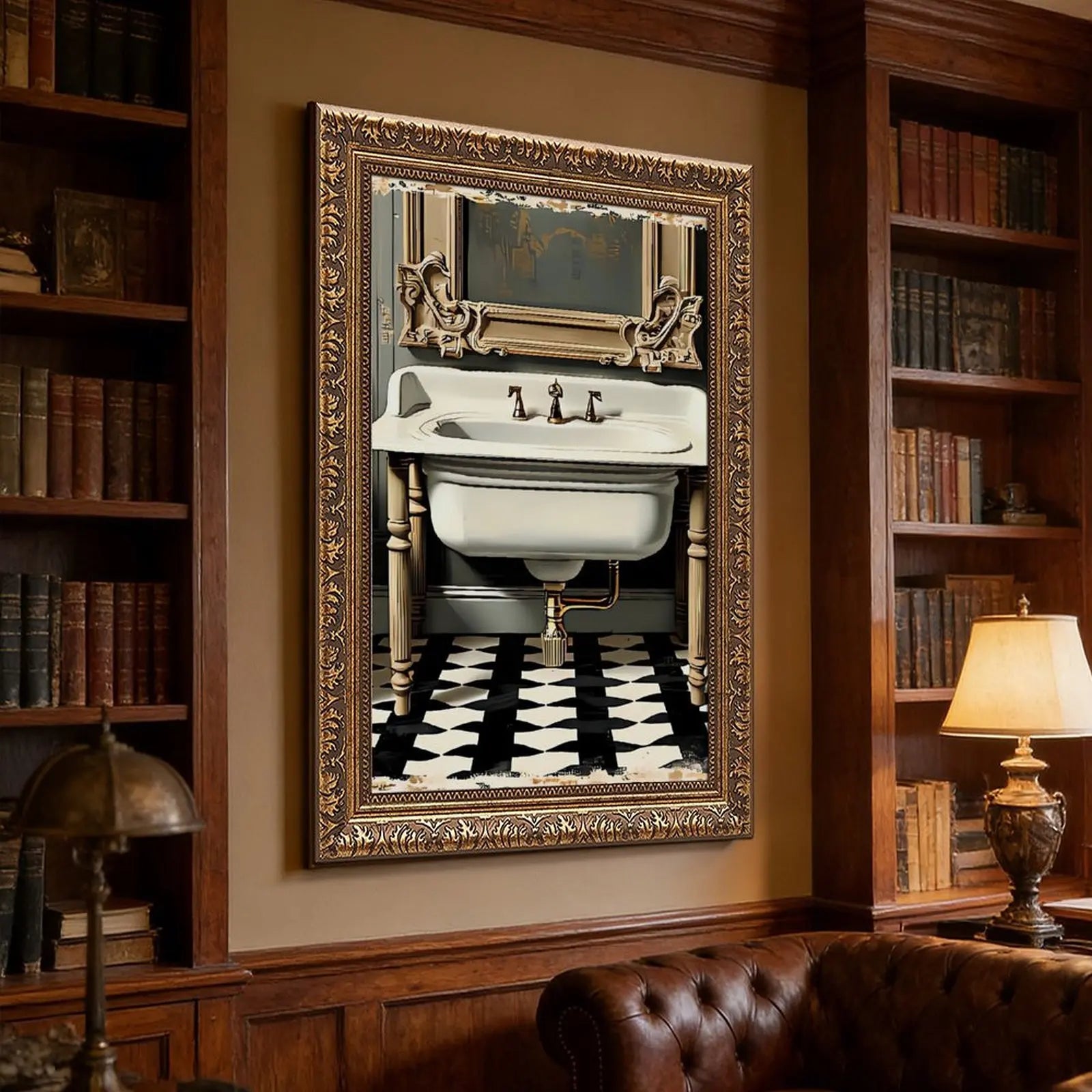 Vintage Dream Symbol 8x12 Design with Gold Frame for Sleep Study