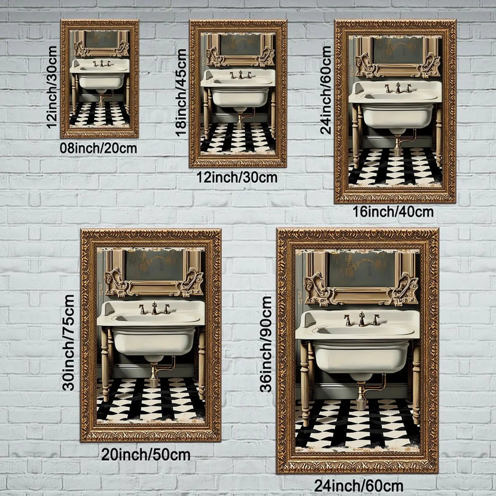 Vintage Dream Symbol 8x12 Design with Gold Frame for Sleep Study