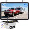 7.3" 1080P HD Recording Monitor, Wireless RV Backup Camera, Magnetic No Wiring, Long Range Signal, Solar Powered with Auto Sleep