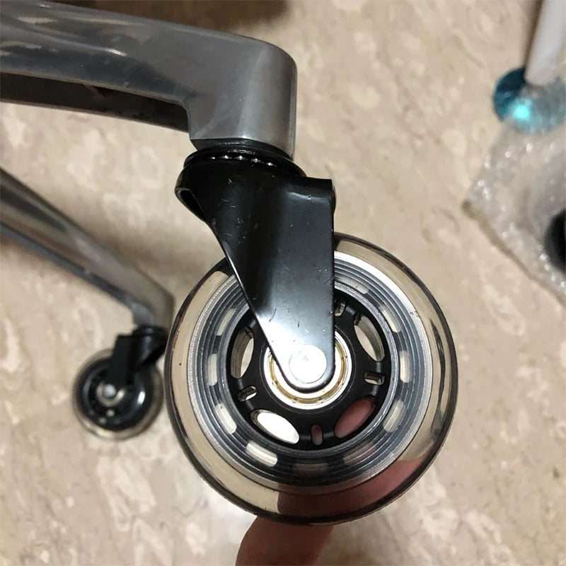 Universal 2.5" PU Rollerblade Style Office Chair Wheels Replacement Chair Caster