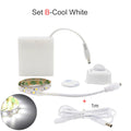 Motion Sensor LED Strip Light Battery Operated 50CM 1M 2M 3M 4M 5M LED Tape PIR Sensor for Bedroom Closet Stairs Warm Cool White