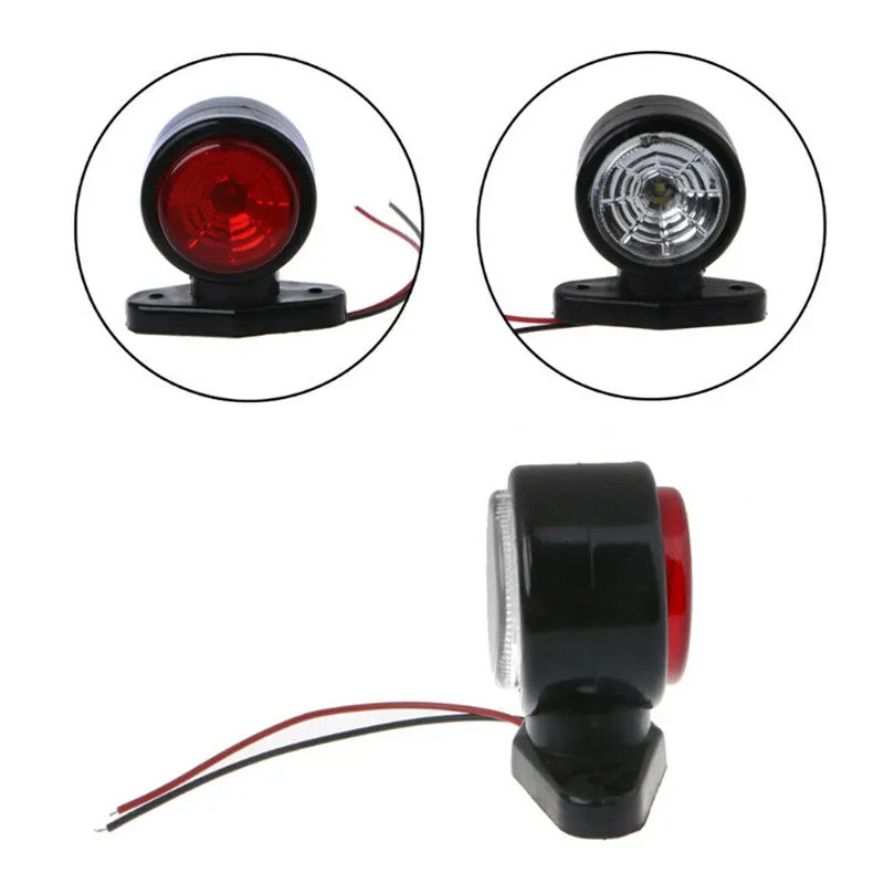 2PCS 24v Truck Marker Lamp Outline Marker 12V Truck Side Marker Lights Trailer Lighting Side Marker Light Truck LED For Side