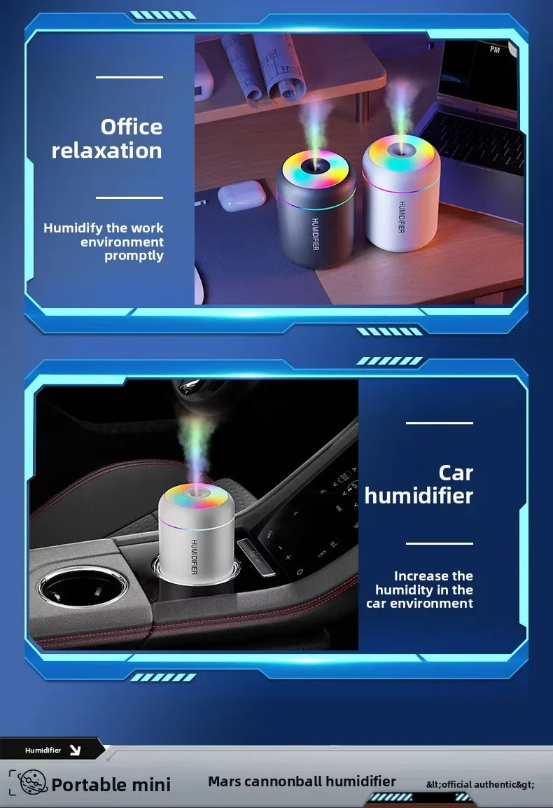 Professional Mini Humidifier Ultrasonic Aroma Diffuser USB Powered with Design Patent Certificate for Home and Car air Care