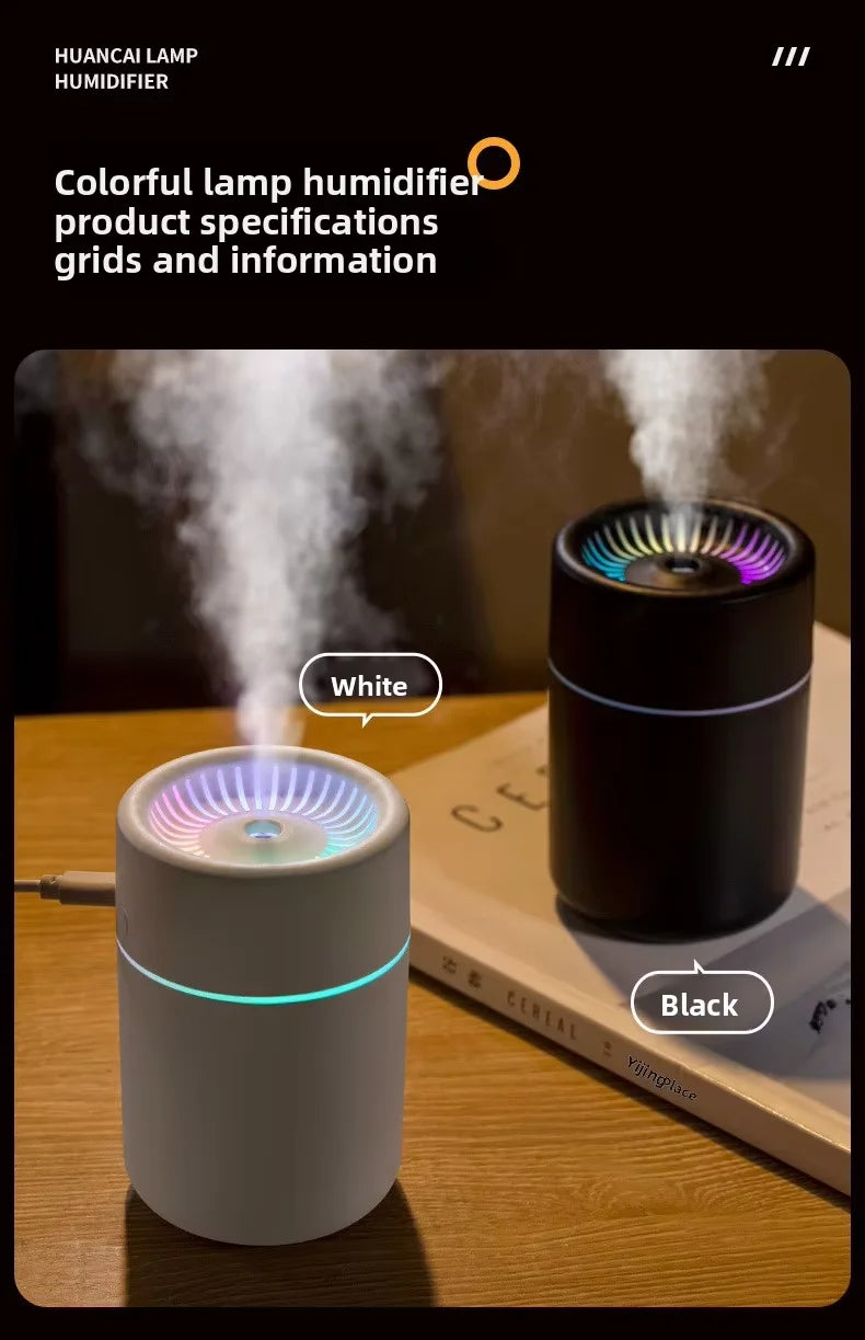 Creative Mini Humidifier Ultrasonic Cool Mist Aroma Diffuser USB Powered with Colorful Lights for Home Office and Gift Use