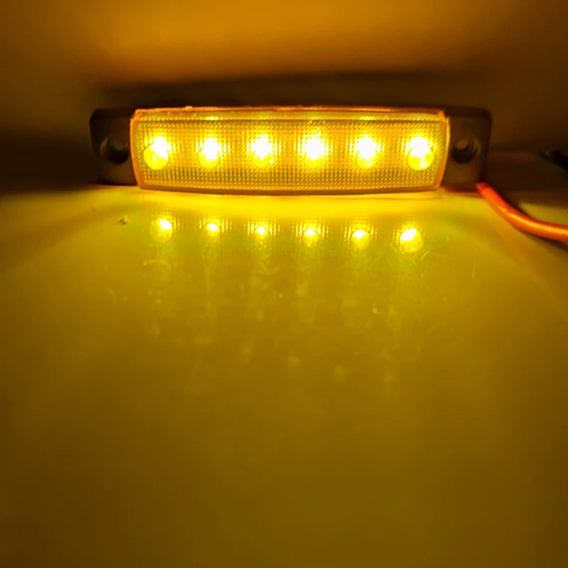 10PCS 12V 24V Led Side Marker Indicator Car Lights Front Rear for Trucks Cab RV Trailer Amber/Red/White/Green/Blue
