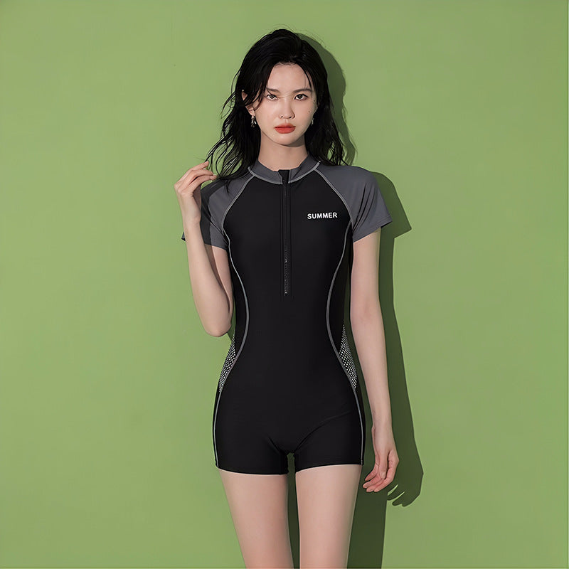 [Hot-Selling Item] Women's Swimsuit Split Large Size Fat mm Conservative Student High-End Hot Spring Boxer Swimsuit