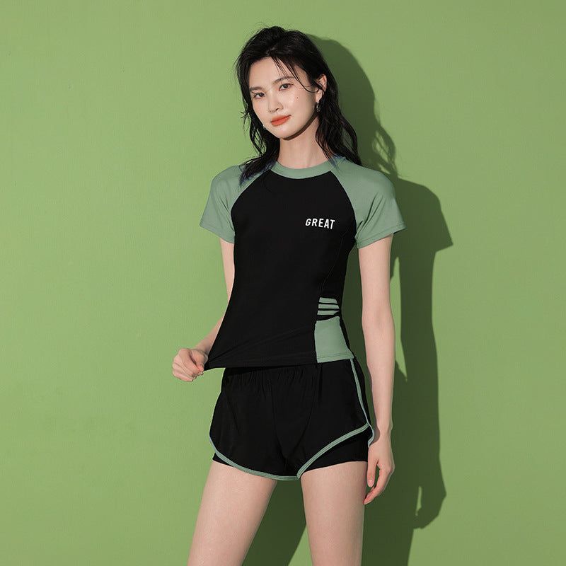 [Hot-Selling Item] Women's Swimsuit Split Large Size Fat mm Conservative Student High-End Hot Spring Boxer Swimsuit
