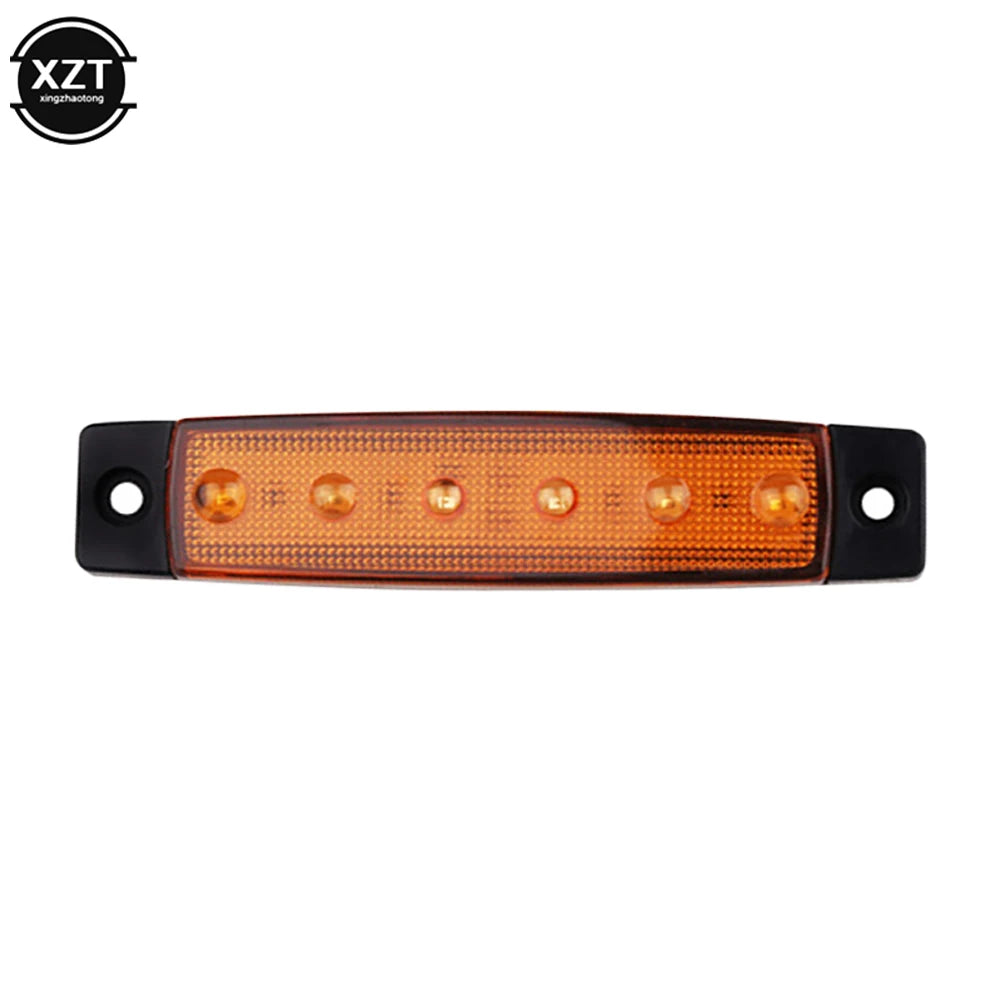 12V/24V Car External LED Lights 6 LED Auto Bus Truck Lorry UTE Side/Back Strip Brake Lamp Indicator Marker Trailer Warning Rear