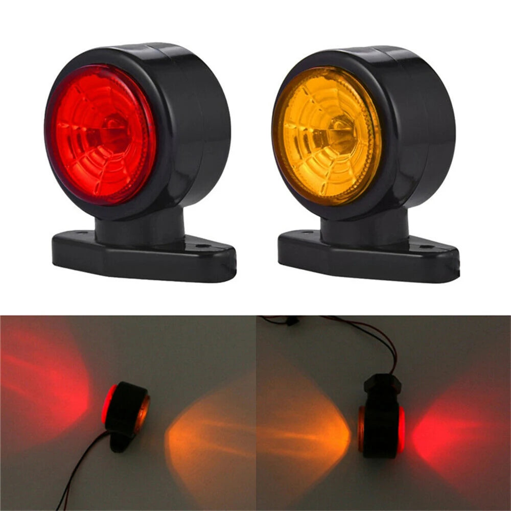 2PCS 24v Truck Marker Lamp Outline Marker 12V Truck Side Marker Lights Trailer Lighting Side Marker Light Truck LED For Side