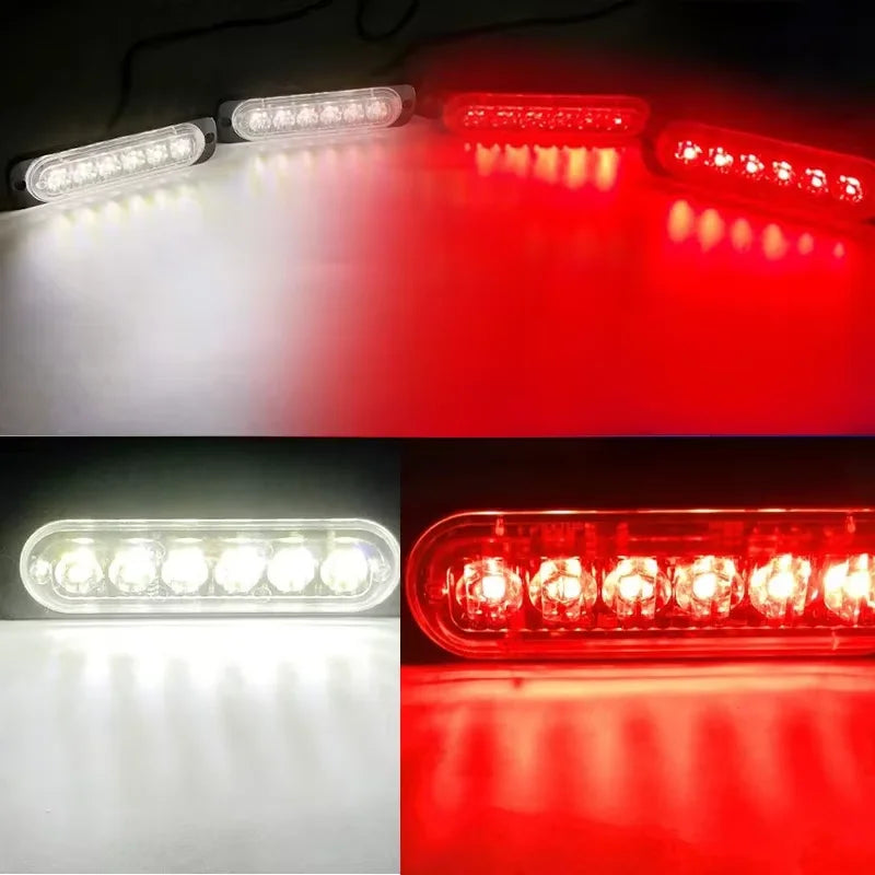 4in 1 LED Grille Lights For Trucks 6-Led Emergency Surface Mount Grill Strobe Light Mini Warning Flashing Bar For Dodge Trucks