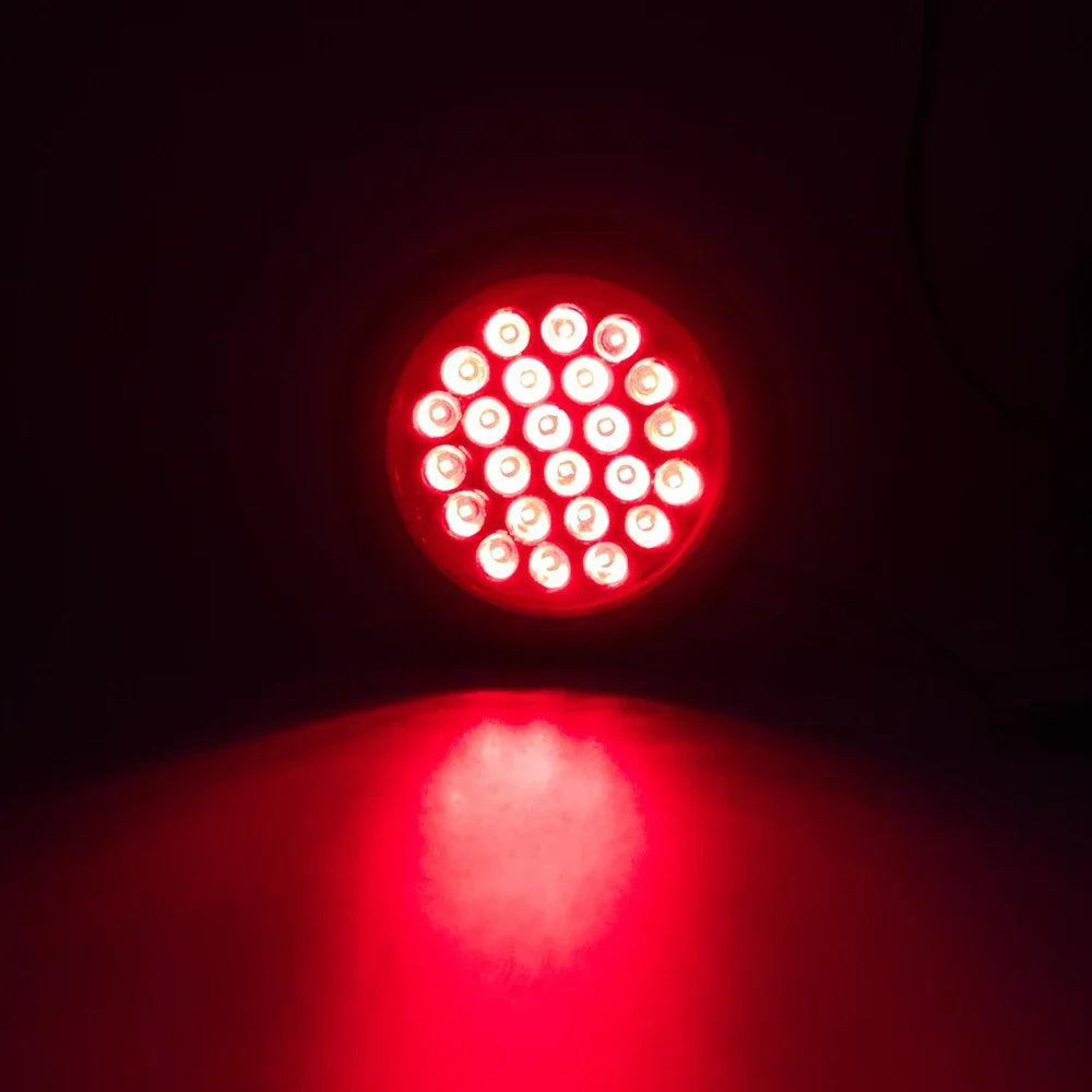 12V 24V Car Truck Trailer Round 24 LED Rear Tail Light Brake Stop Side Marker Turn Singal Indicator Warning Lights RV Caravan