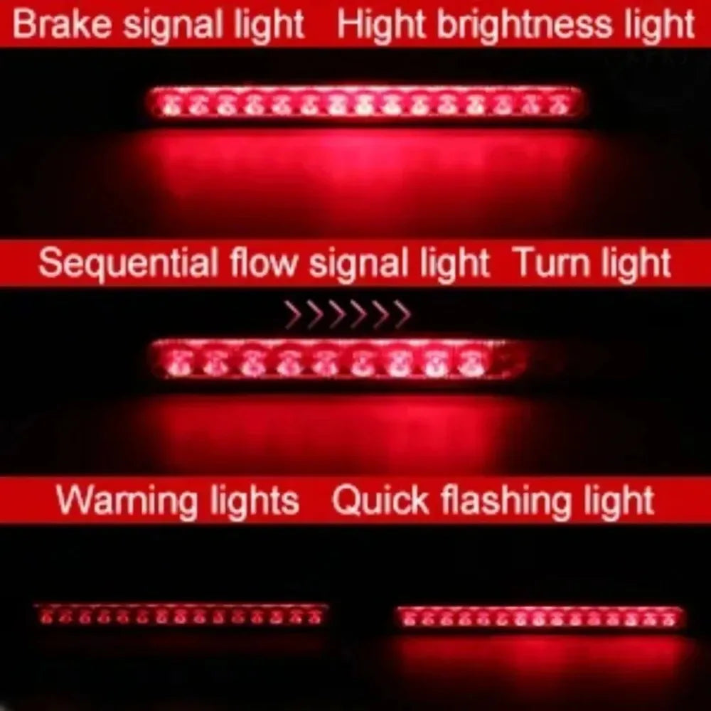 12-24V Brake Light Signal Turn Signal Light  New for 2PCS Is Suitable for Truck and Ship Universal 15LED Trailer Light Strip