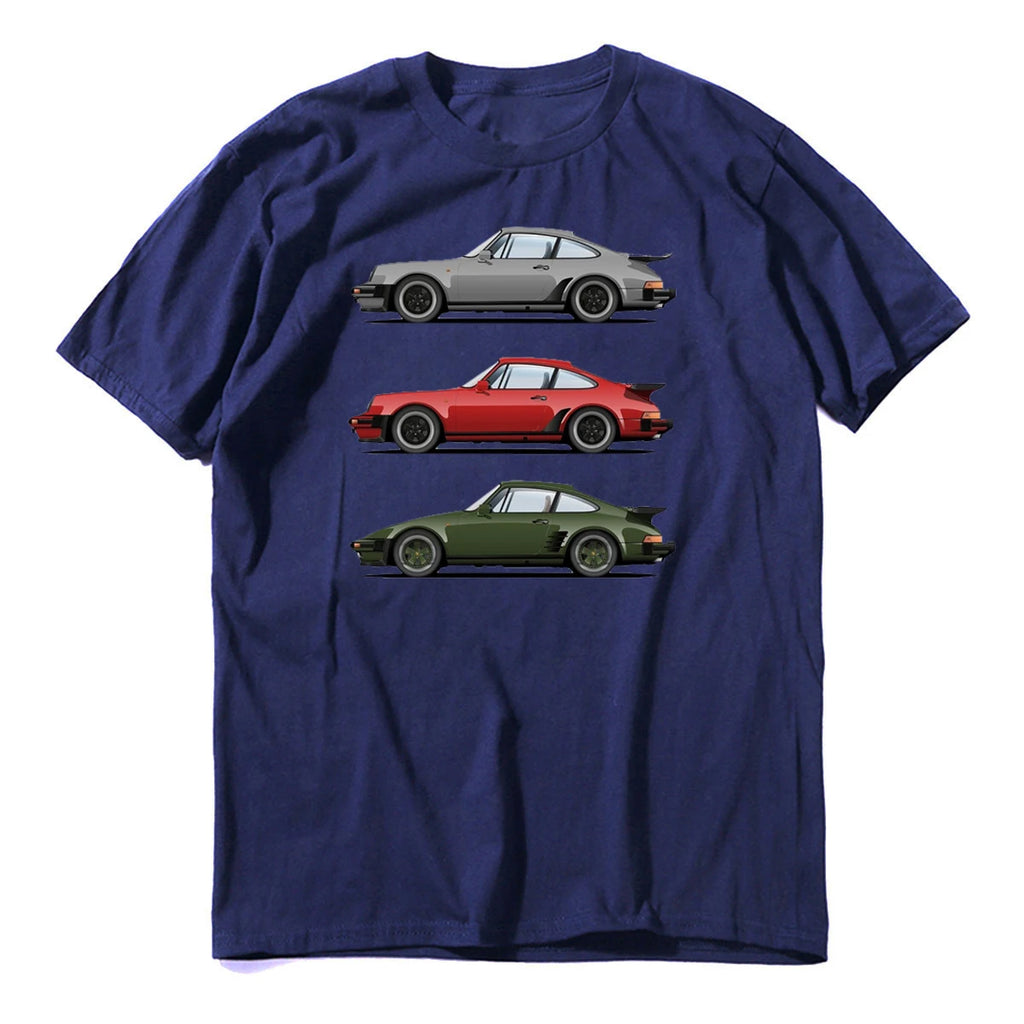 Porsche Automotive Streetwear T-Shirt — Men's Cotton Print Tee