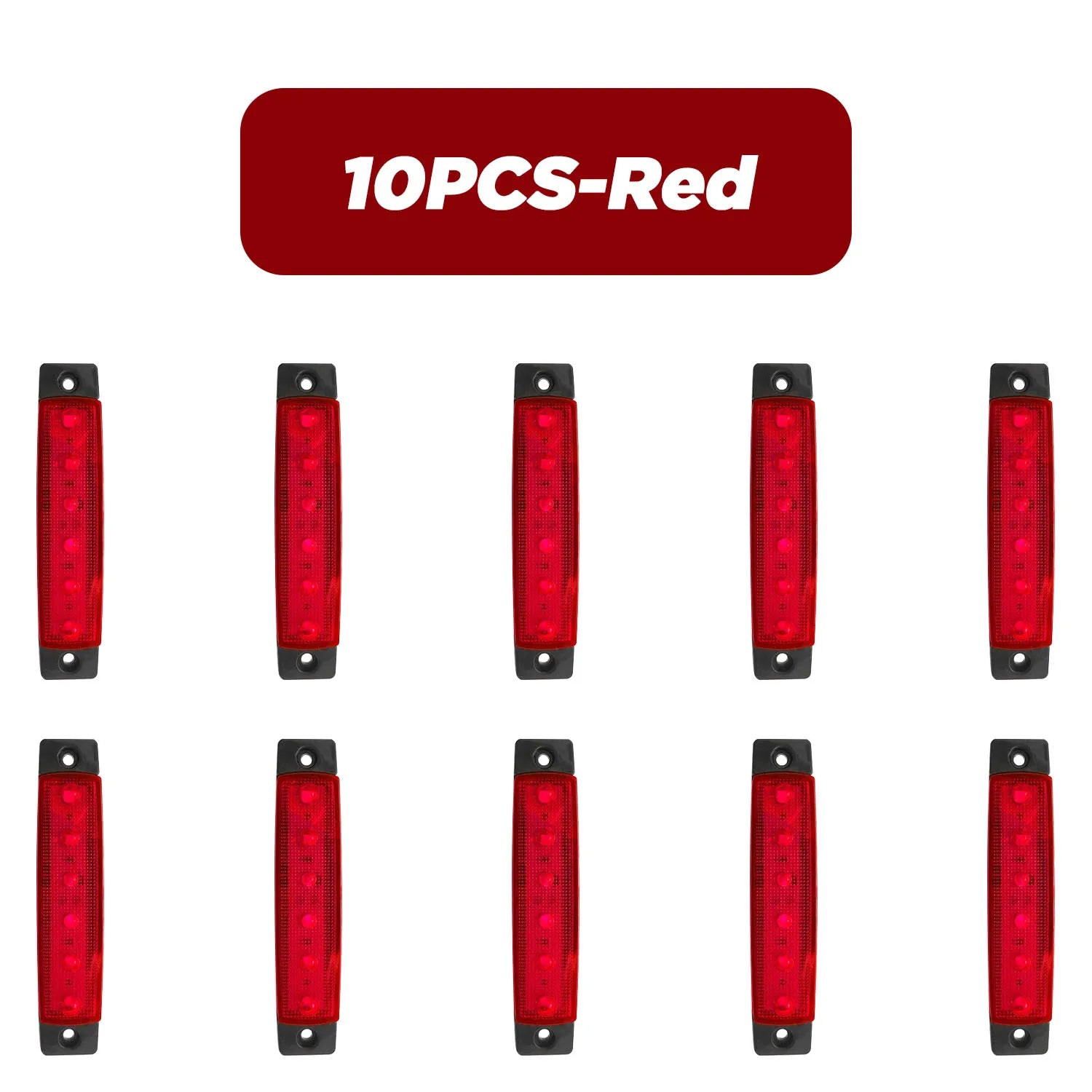 10PCS 12V-24V Led Side Marker Indicator Car Lights Front Rear for Trucks Cab RV Trailer  Amber/Red/White/Green/Blue
