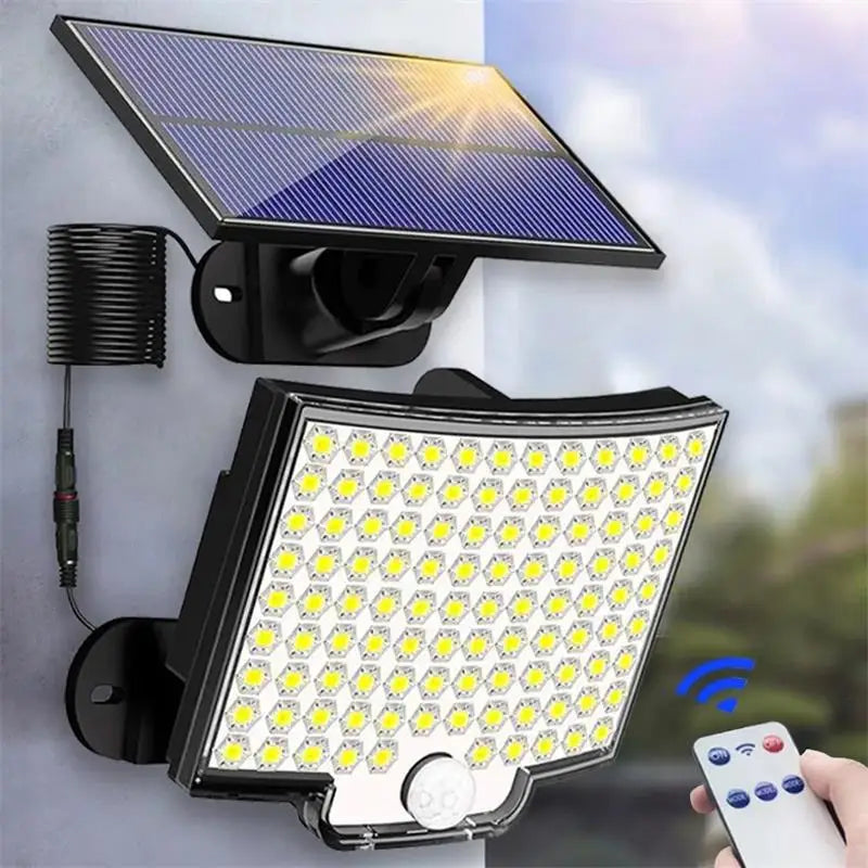 106 LED Solar Motion Sensor Lights with 3 Brightness Modes, Outdoor Wall Lights for Front Door