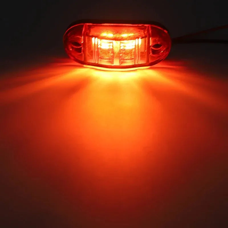 2PCS 12V/24V Truck  Side Marker Warning Light Daytime Running lights DRL LED Lamps LEDs Lights Diode Light for Trailer