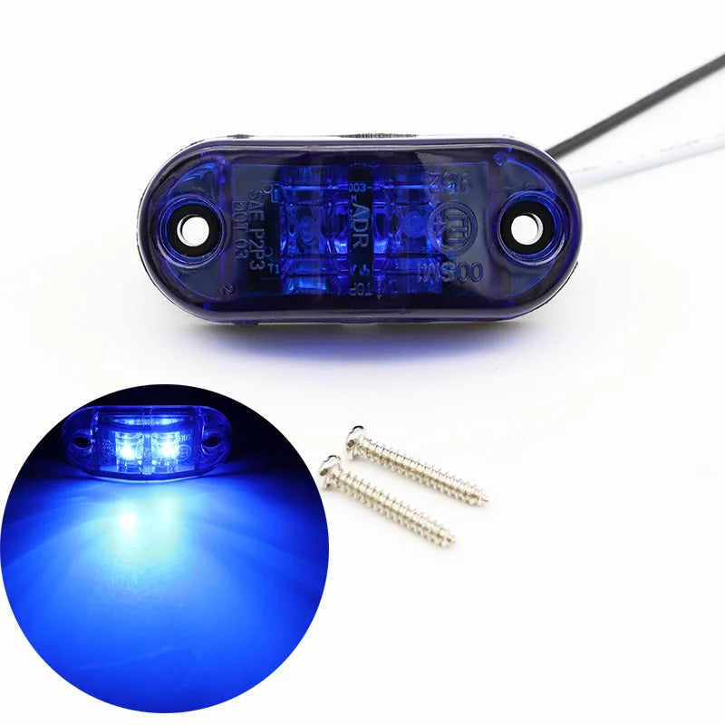 12v / 24v Led Side Marker Light For Truck Side Clearance Marker Light Warning Lamp 12V LED Red White Amber For Trailer Lorry