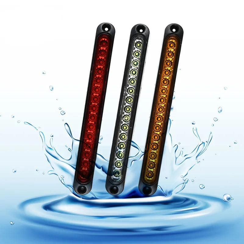15LED Car Rear Tail Light Stop Brake Lamp 12V 24V Waterproof Truck Side Marker Indicator Clearance Light