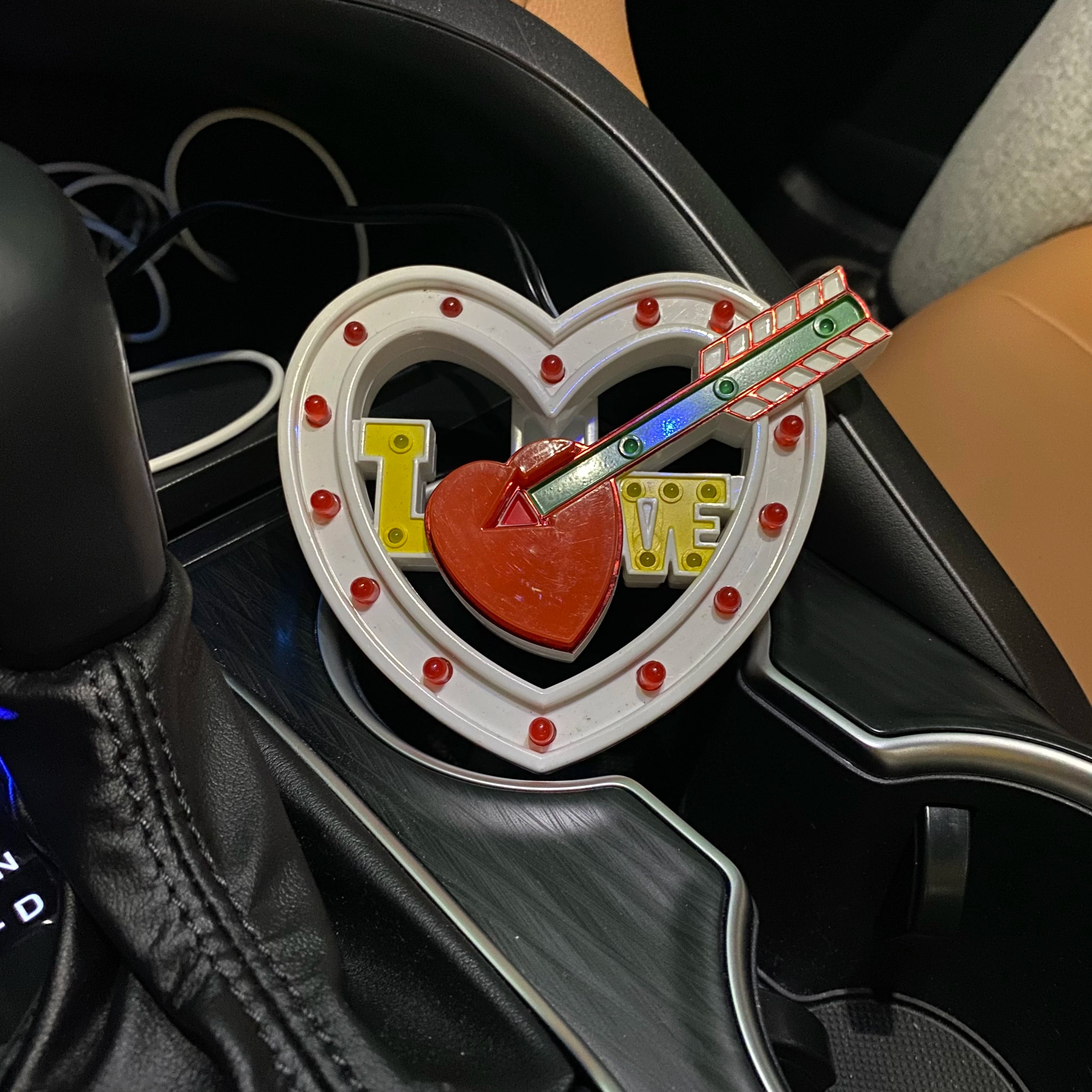 Truck warning  flashing 12V LED Atmosphere Flickering Strobe Heart Light RGB Colorful Lamp Christmas Interior Decor Lamps