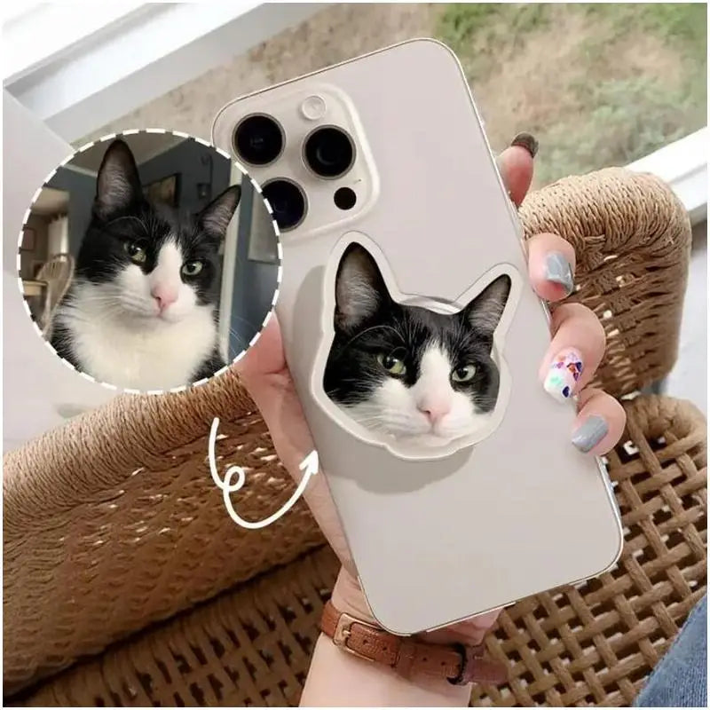 Diy Acrylic Cute Cartoon Photo Customization Modeling Periphery Phone Holder Desktop Collection Stand Ornaments Accessory