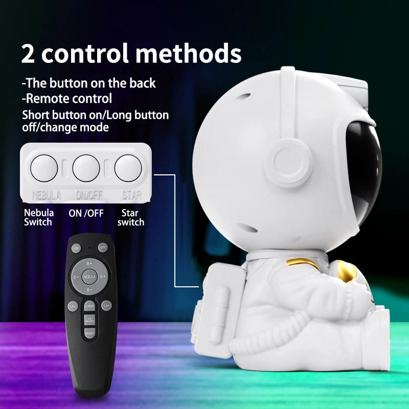 Astronaut LED Star Projector Night Light — Bluetooth Galaxy Lamp