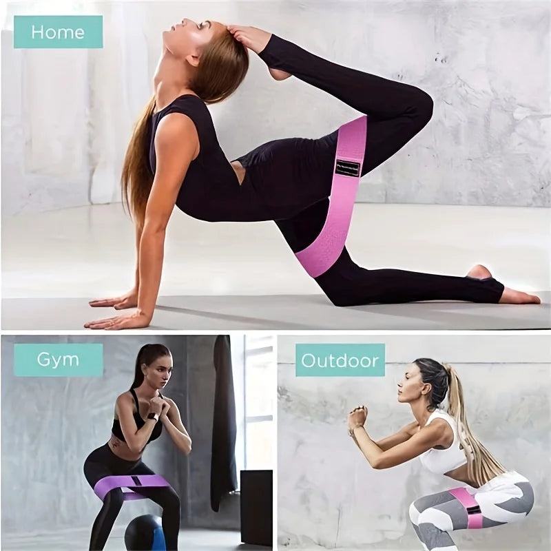 Resistance Bands for Working Out, Fabric Exercise Bands for Legs and Butt, Workout Bands for Women for Yoga Starter Set