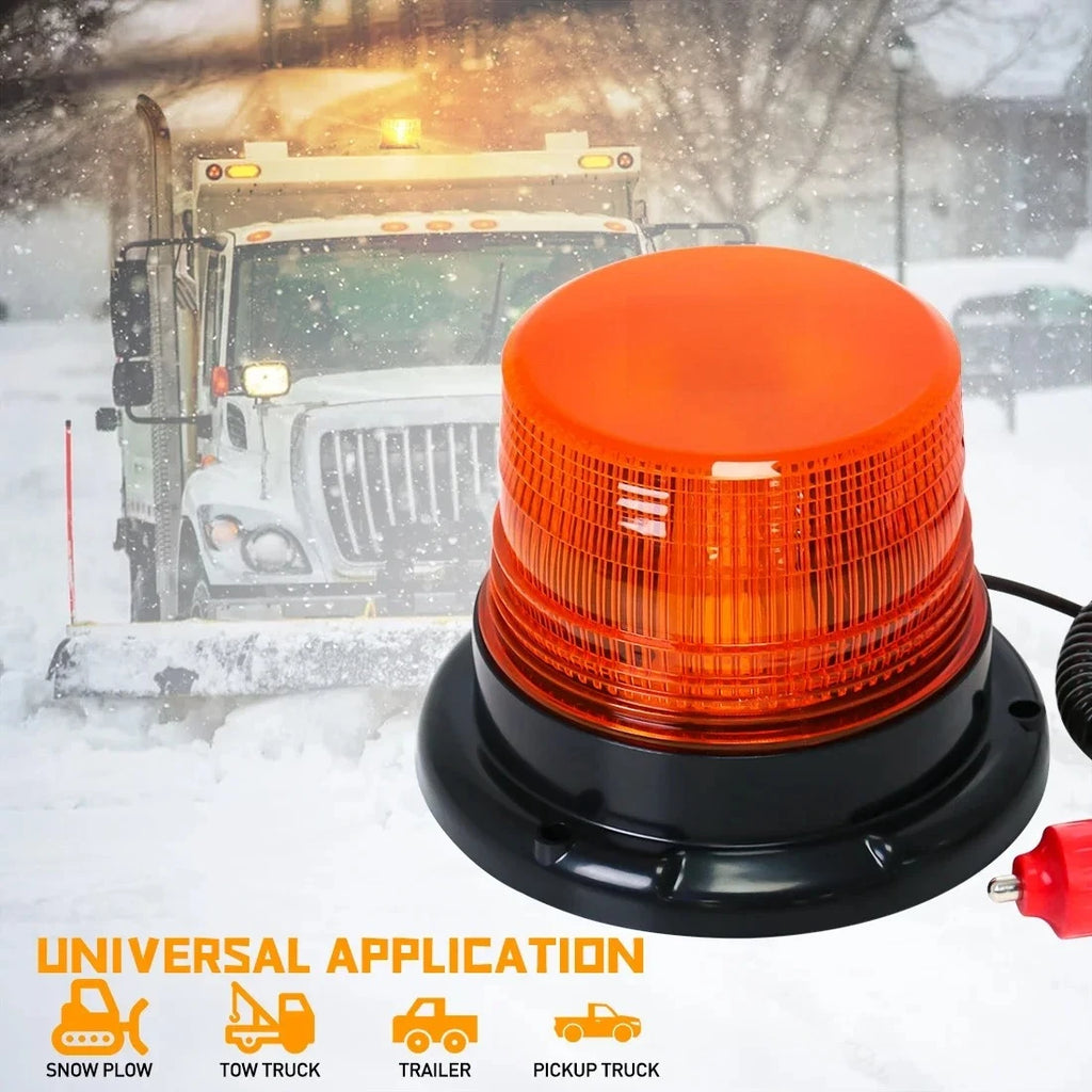 LED Car Truck Roof Top Warning Light Strobe Light Emergency Light Flashing Beacon With Magnetic Base For Security Auto 12V-80V
