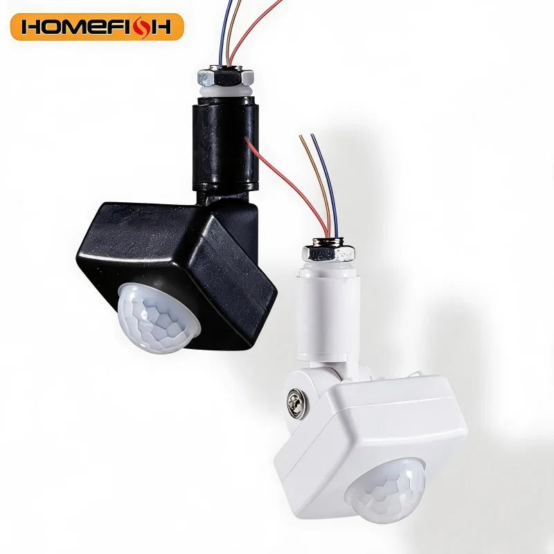LED Motion Sensor 220V 110V Auto PIR Infrared Detector 180 Degree Rotatable Outdoor Timer Light Switch PIR Motion Sensor
