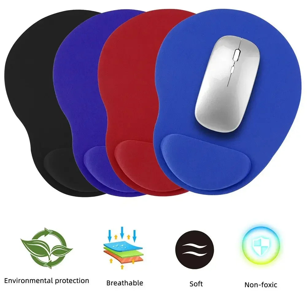 Ergonomic Soft Mousepad with Wrist Rest Non-Slip Comfortable Support for PC Laptop Computer Use - Mice Mat