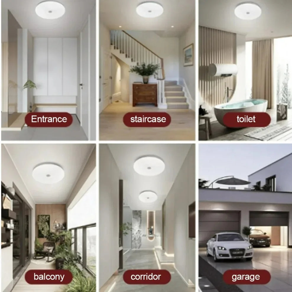 Motion Sensor LED Ceiling Light Human Infrared Sensing Light Porch Corridor Staircase Balcony Household Lighting AC 220V