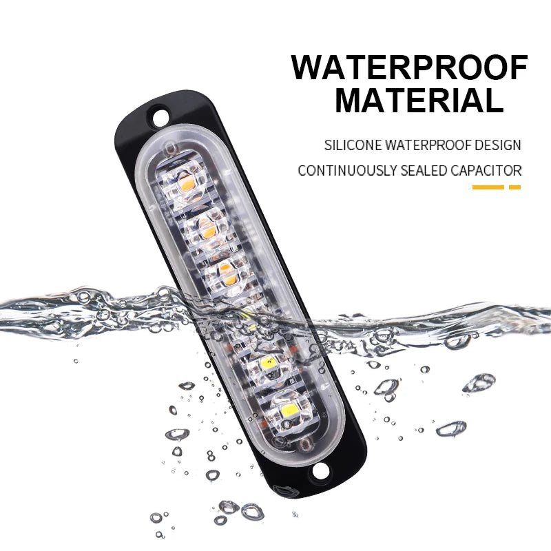 6 Led Strobe Light Flashing Grille Lights Car Emergency Light Warning Light Police Lights For Car TRUCK Strobe Led Light 12V 24V