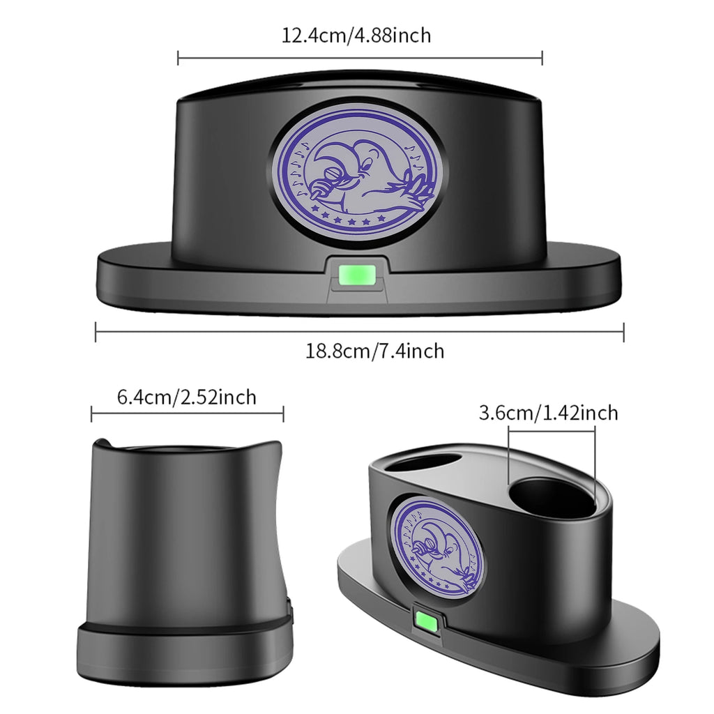 Wireless Magnetic Microphone Charging Station 2  for  Mics Portable Desktop Charging Stand Smart Energy Saving