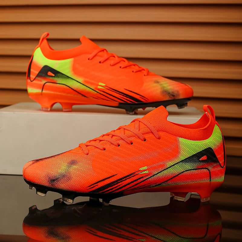 Men/Women Professional Soccer Cleats Anti-slip FG Studded Football Boots Breathable Training Shoes