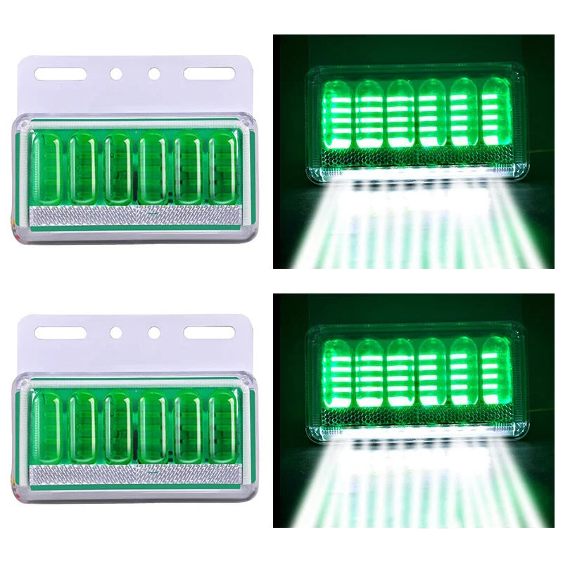 4PC 24V LED Side Light Trailer Truck External Lights Signal Indicator Lamp Warning Wide Turn Tail Light Trailer Lorry Waterproof