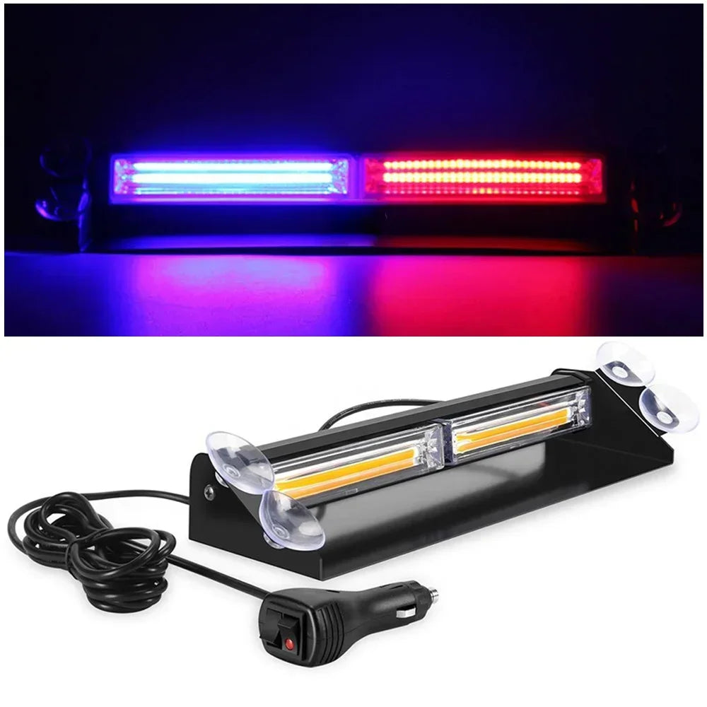 Car Strobe Light Flasher Vehicle Windshield Day Running Flashing LED Warning Signal Lamp Police Emergency Lights for Rv  Boat