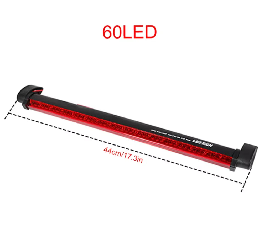12V Red Car LED Third Brake Lights Bar Rear Parking Signal Lamp Truck High Mount Stop Warning Light Universal