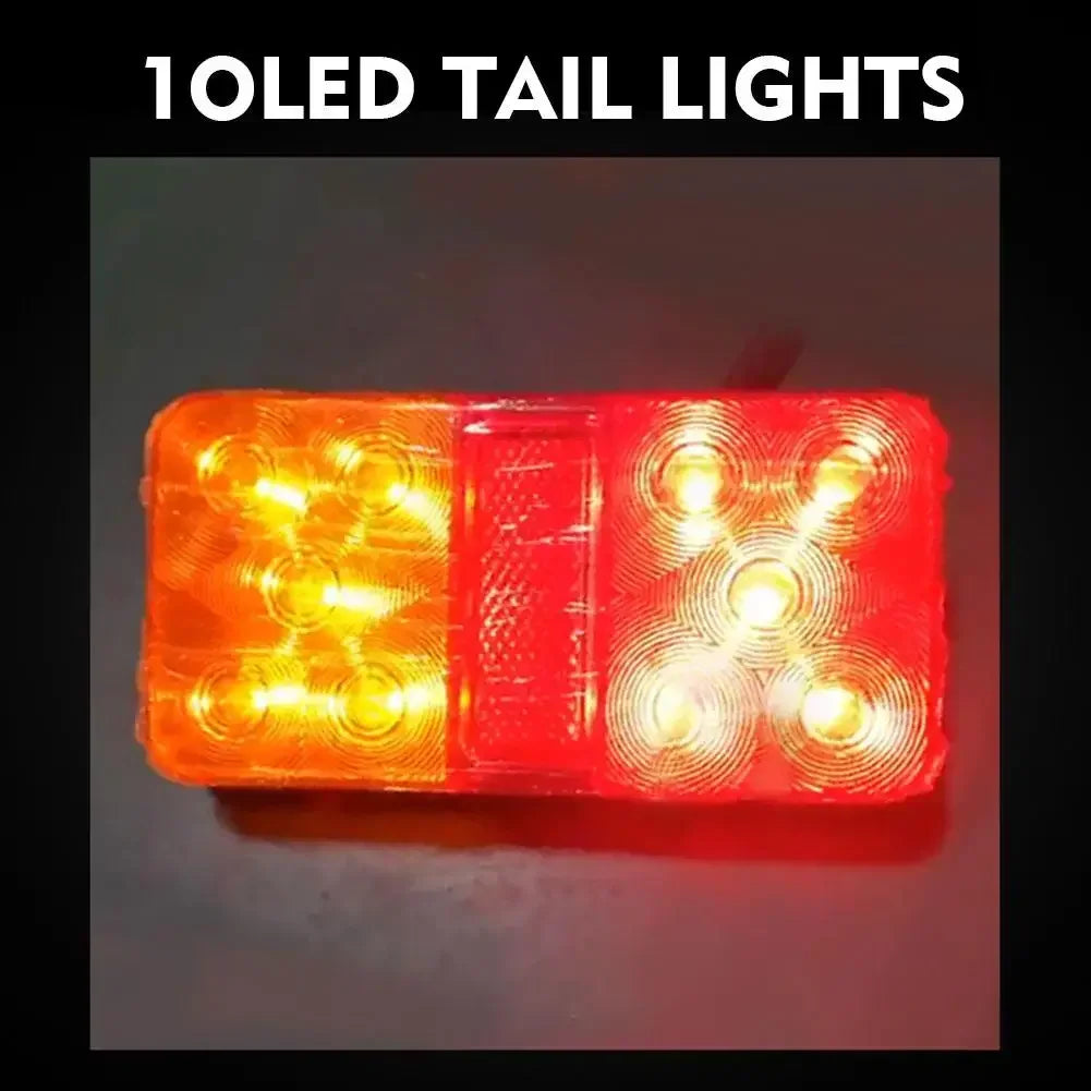 2Pcs 12V/24V/12-80V LED Truck Tail Lamp Taillight Turn Signal Indicator Stop Lamp Rear Brake Light For Car Truck Trailer Ca Y4P9