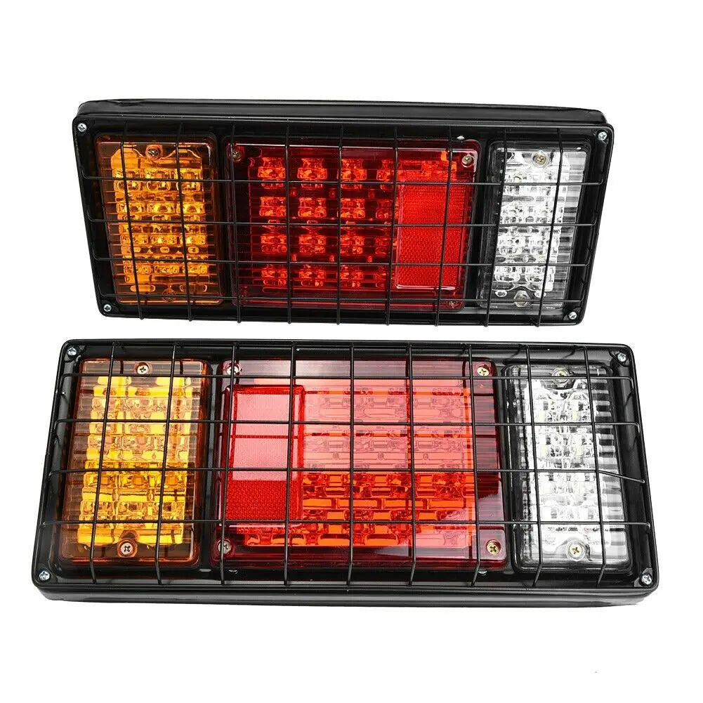 2 PCS Waterproof 12V 24V Truck LED Tail Light Rear Lamp Stop Reverse Safety Indicator for Trailer Truck Car Taillights