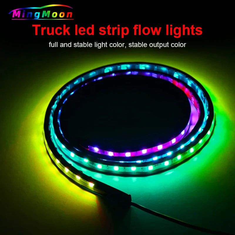 24V Truck Lights LED Strips DRL Brake Warning Driving Lights Bar Car Atmosphere Lamp Exterior Decoration Ambient Light