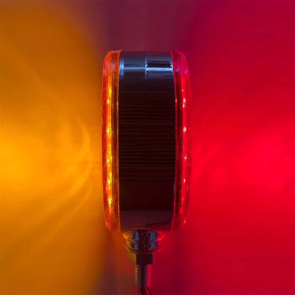12V/24V 4 inch 48 LED Tail Brake Light Truck Side Marker Light Trailer Light Warning Signal Lamp Stop Lamp For ATV Tractor Bus