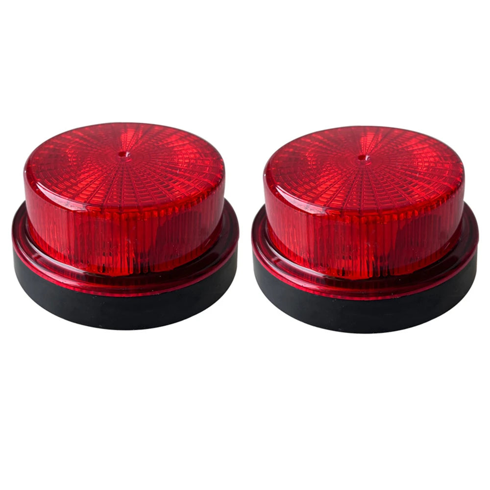 2Pcs Truck Flashing Lights 12V 24V LED Trailer Side Marker Lights Tractor Strobe Light White Amber Red Blue Green Van Bus RV