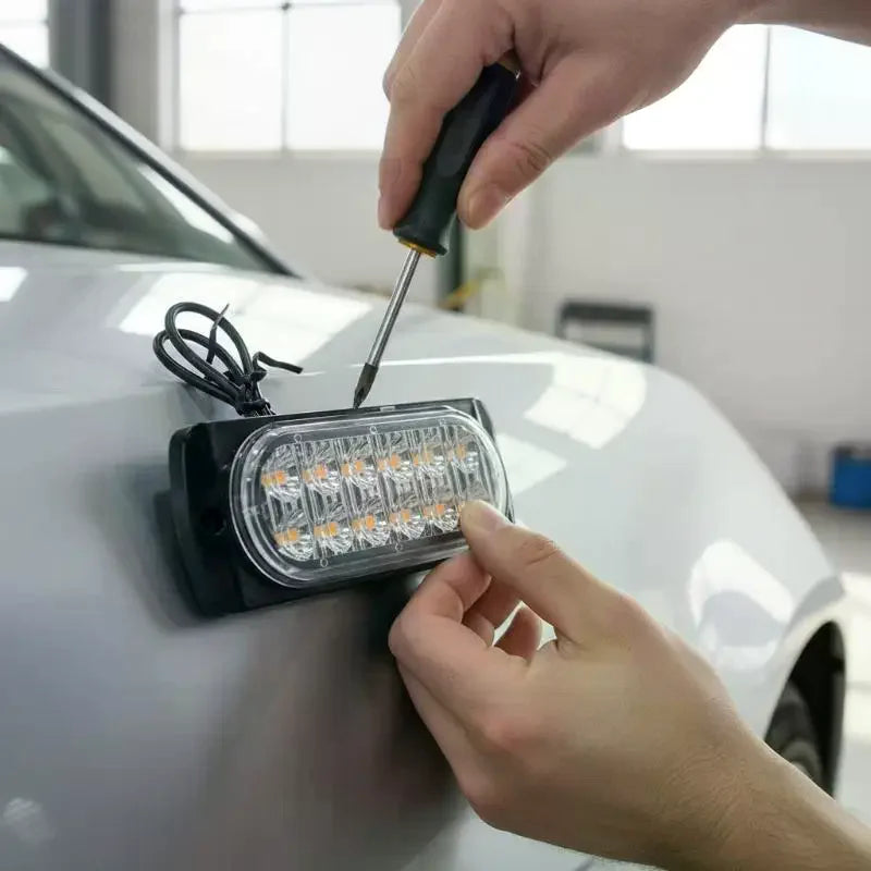 LED Strobe Lights Emergency Flashing Beacon Warning Light 12V 24V Stroboscopes For Auto DRL Car Truck Amber Red Blue