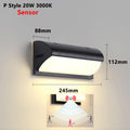 LED Outdoor Lights Waterproof IP65 Motion Sensor Light Wall Light AC85-265V Porch Lights Balcony Garden Lights Outdoor Wall Lamp