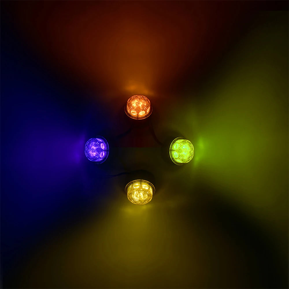 1pcs 12V 24V Car LED Strobe Rotating Warning Light Flashing Emergency Light Van Truck Side Lights Indication Lights