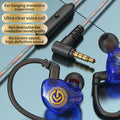 Music Earphones 3.5mm Wired Earphone Elbow in-Ear Wired Headset HiFi Stereo Round Head Earpiece Headset Sport