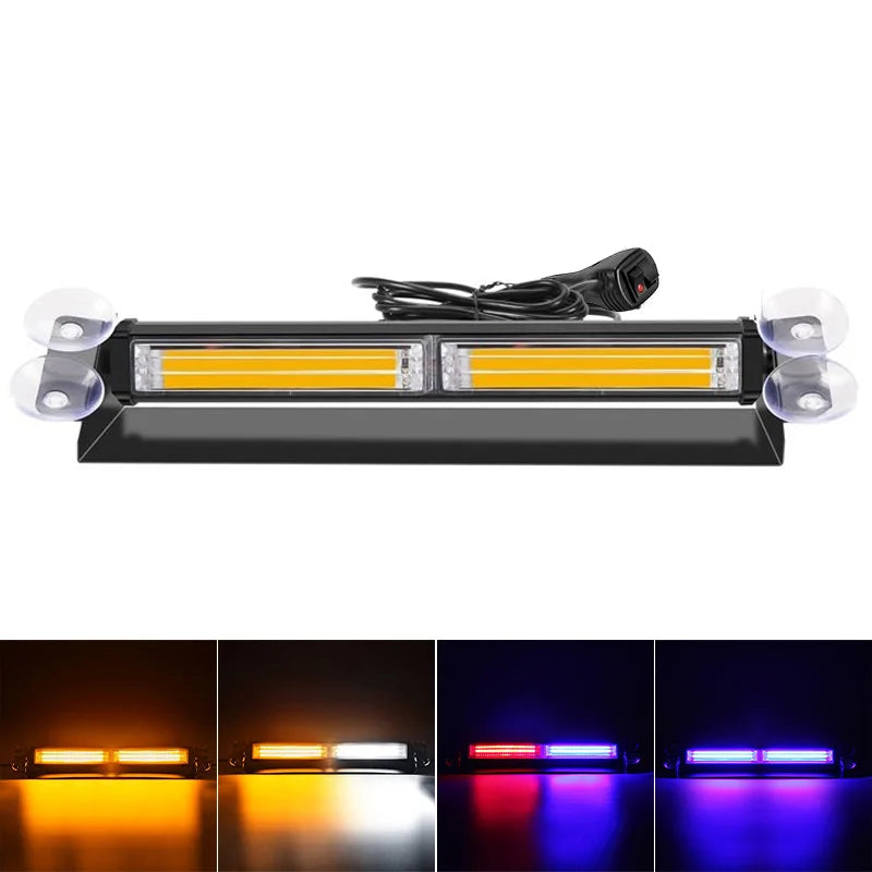 Car Strobe Light Flasher Vehicle Windshield Day Running Flashing LED Warning Signal Lamp Police Emergency Lights for Rv  Boat